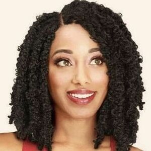 Zury Sis Lace Front Wig-4X5 Free Part Diva Butterfly Locs (Color: Red/Black)